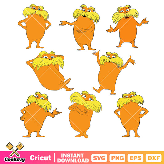 Dr seuss the lorax characters svg bundle, dr seuss lorax svg, the lorax svg