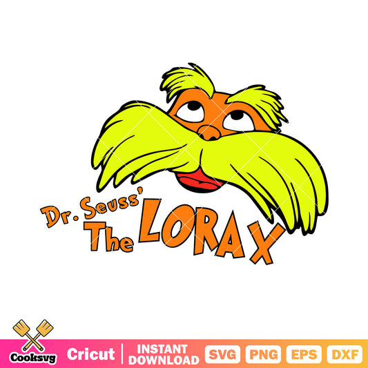 Dr seuss the lorax svg, Yellow mustard svg, cartoon for kids svg