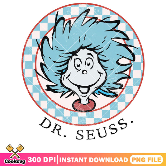 Dr seuss thing one head circle png, dr seuss thing one png