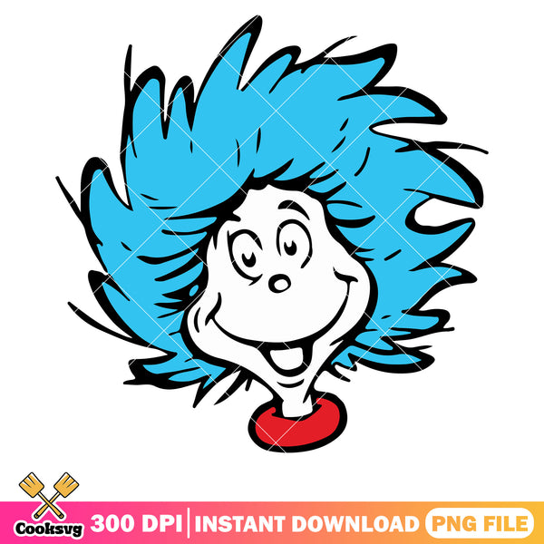 Dr seuss thing one head png, dr seuss thing png, dr seuss read png ...