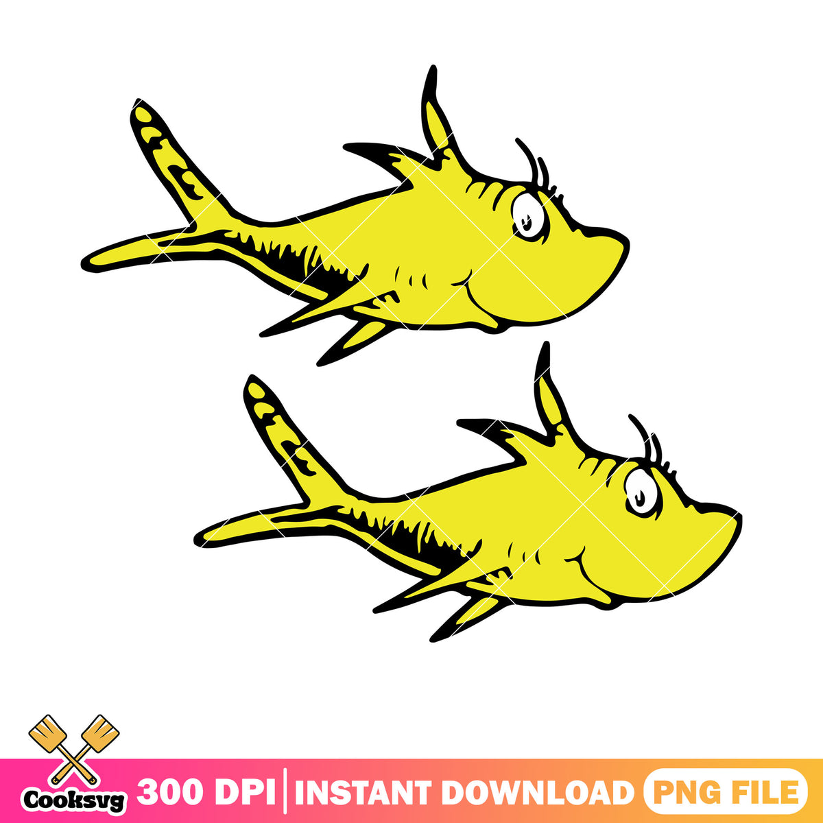 Dr seuss two yellow fish png, dr seuss fish png, dr seuss books png ...