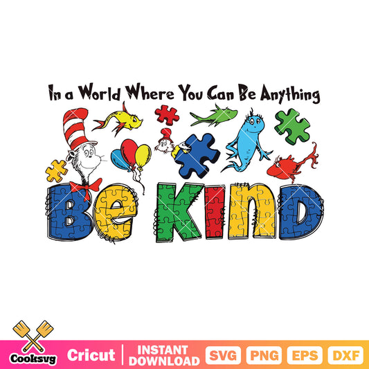 Dr seuss with friends be kind svg design, dr seuss be kind svg