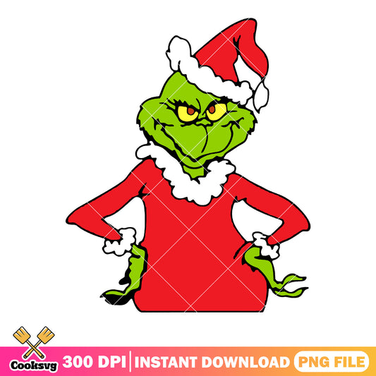 Drunk monster grinch png, christmas monster png, santa claus costume png