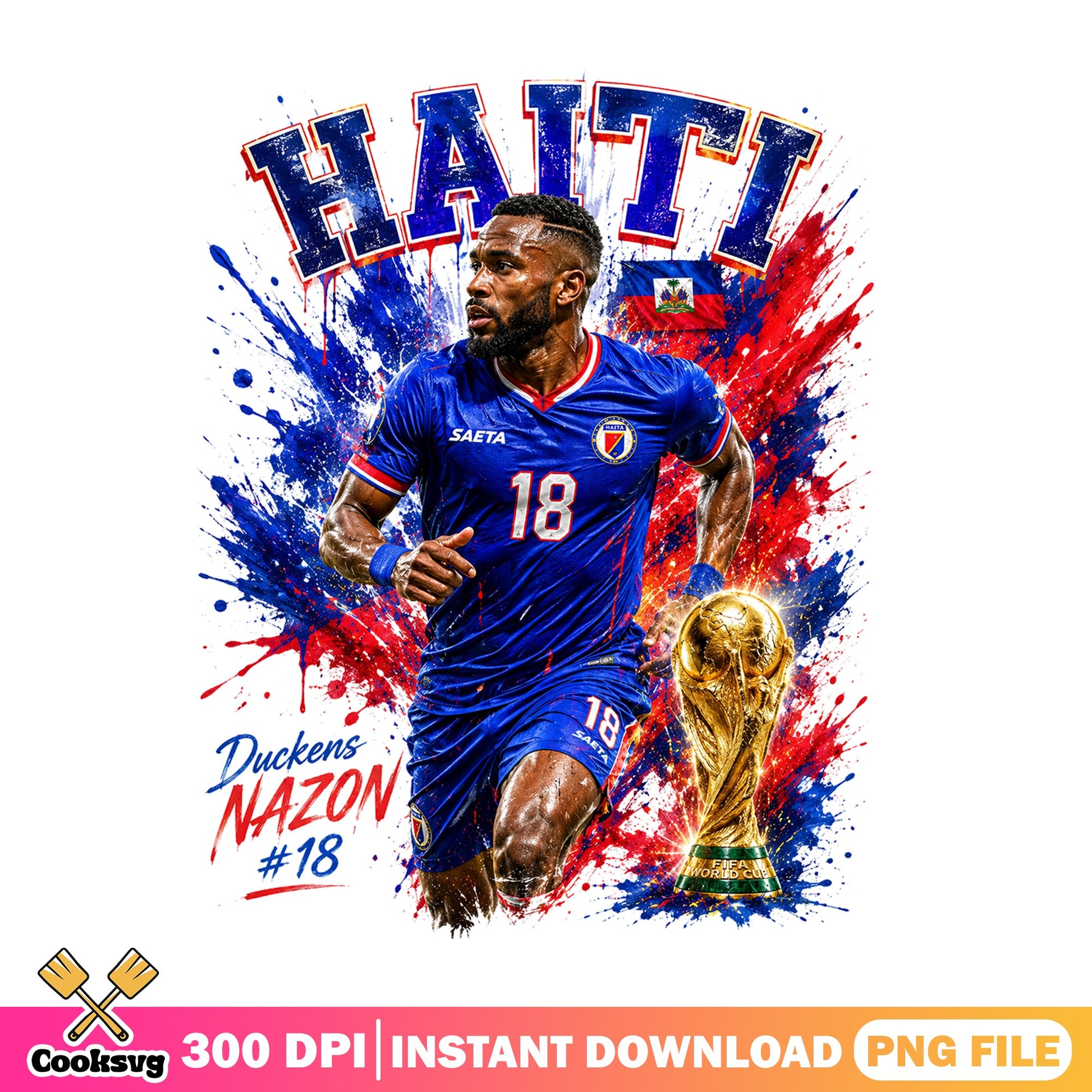 Duckens Nazon Haiti Soccer PNG, Football Player PNG, World Cup PNG