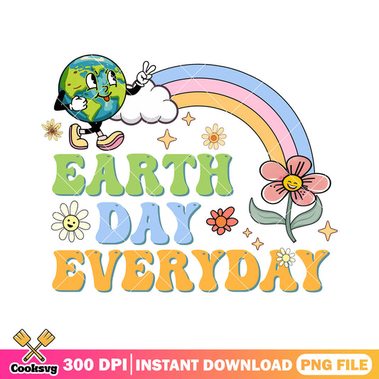 Earth and rainbow earth day everyday png, earth day facts​ png