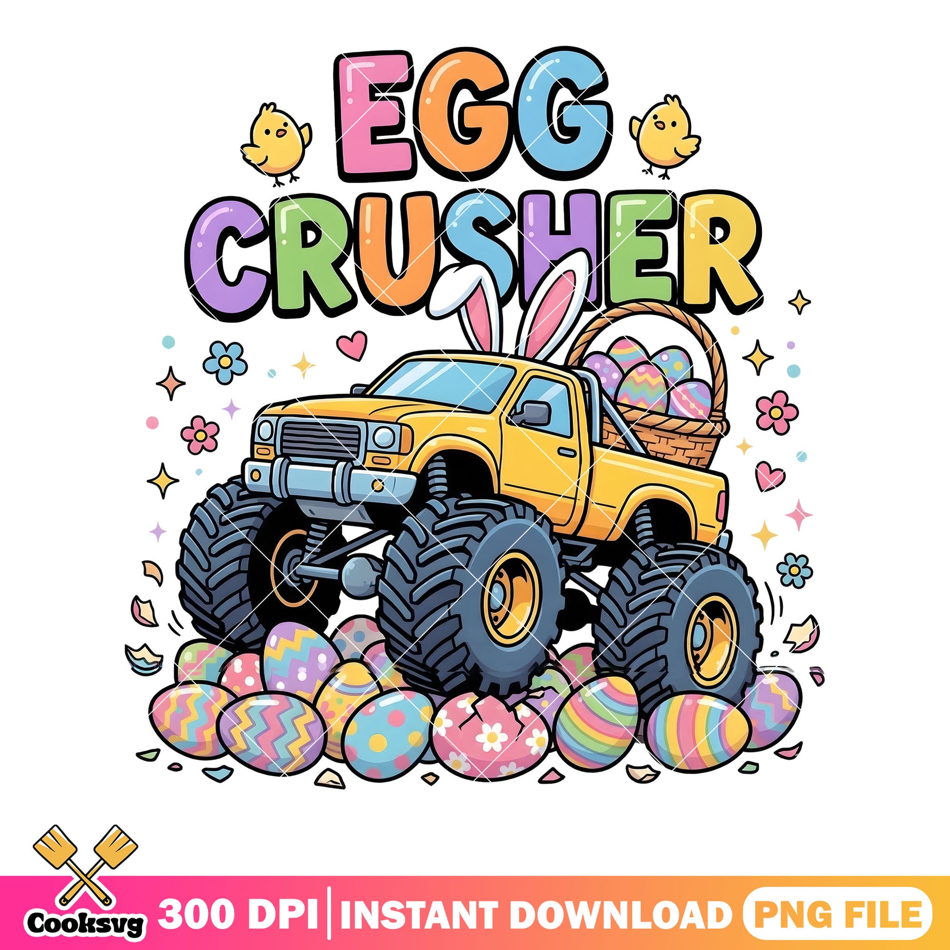 Easter truck monster png, ester egg png, monster truck png