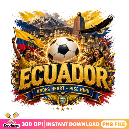 Ecuador Soccer PNG, Ecuador Football Fan Shirt, Soccer PNG