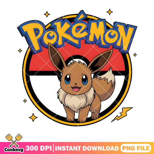 Eevee pokemon design png, pokemon eevee png, pokemon poster png