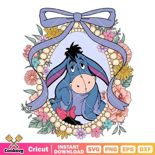 Eeyore and disney bow tie mirror png, winnie the pooh png