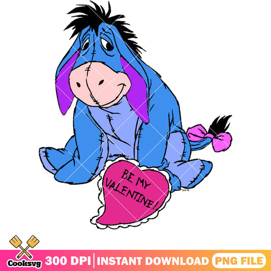 Eeyore be my valentine png, pooh valentine png, winnie the pooh png