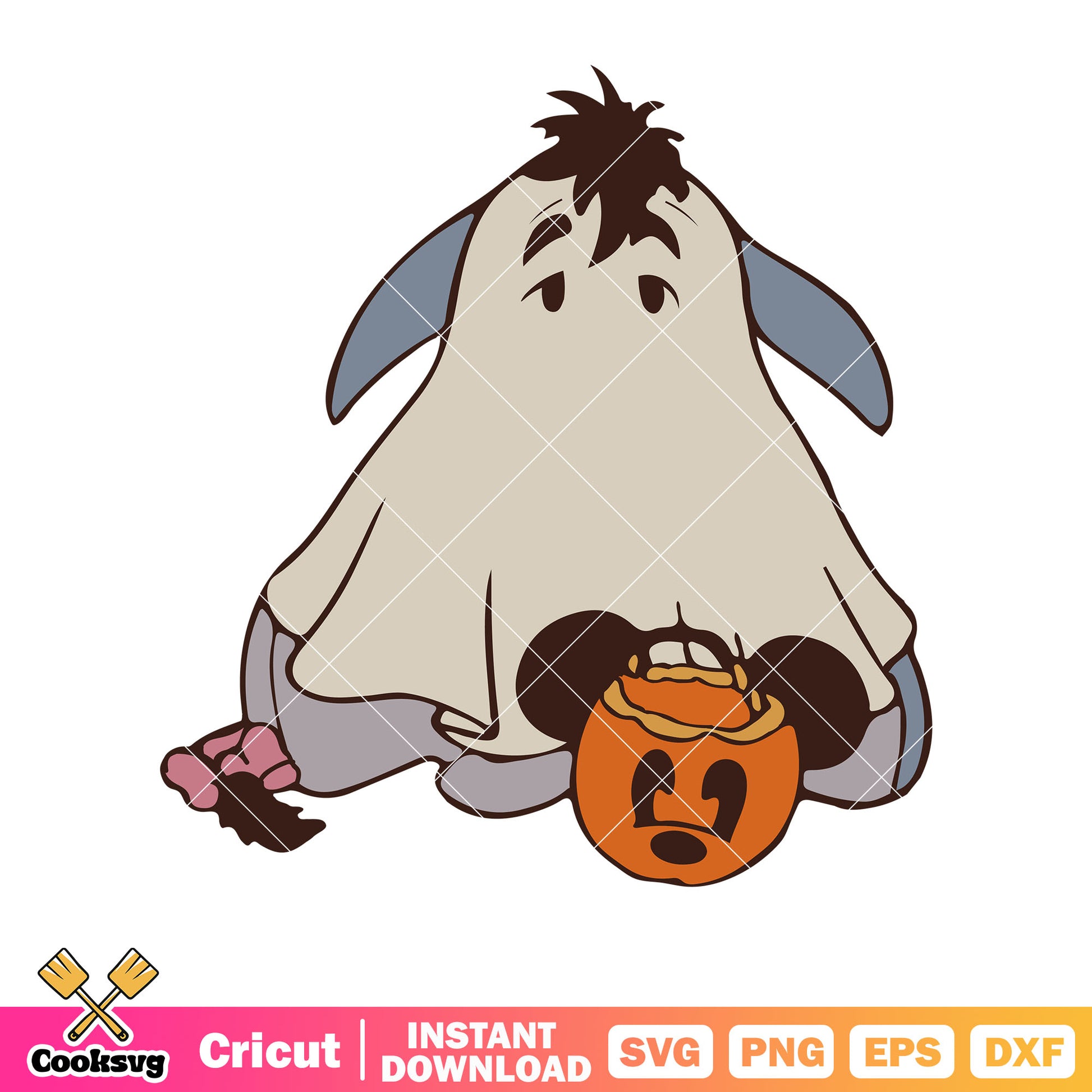 Eeyore ghost halloween svg