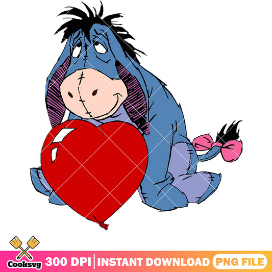 Eeyore pooh friends love valentine png, pooh valentine png, winnie the pooh png