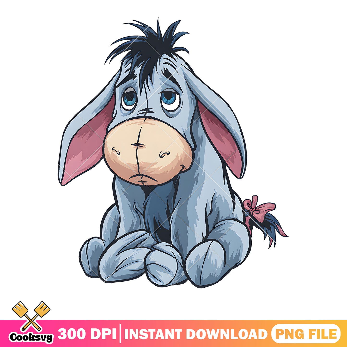 Eeyore sad face poster png, disney pooh bear png,​ pooh poster png