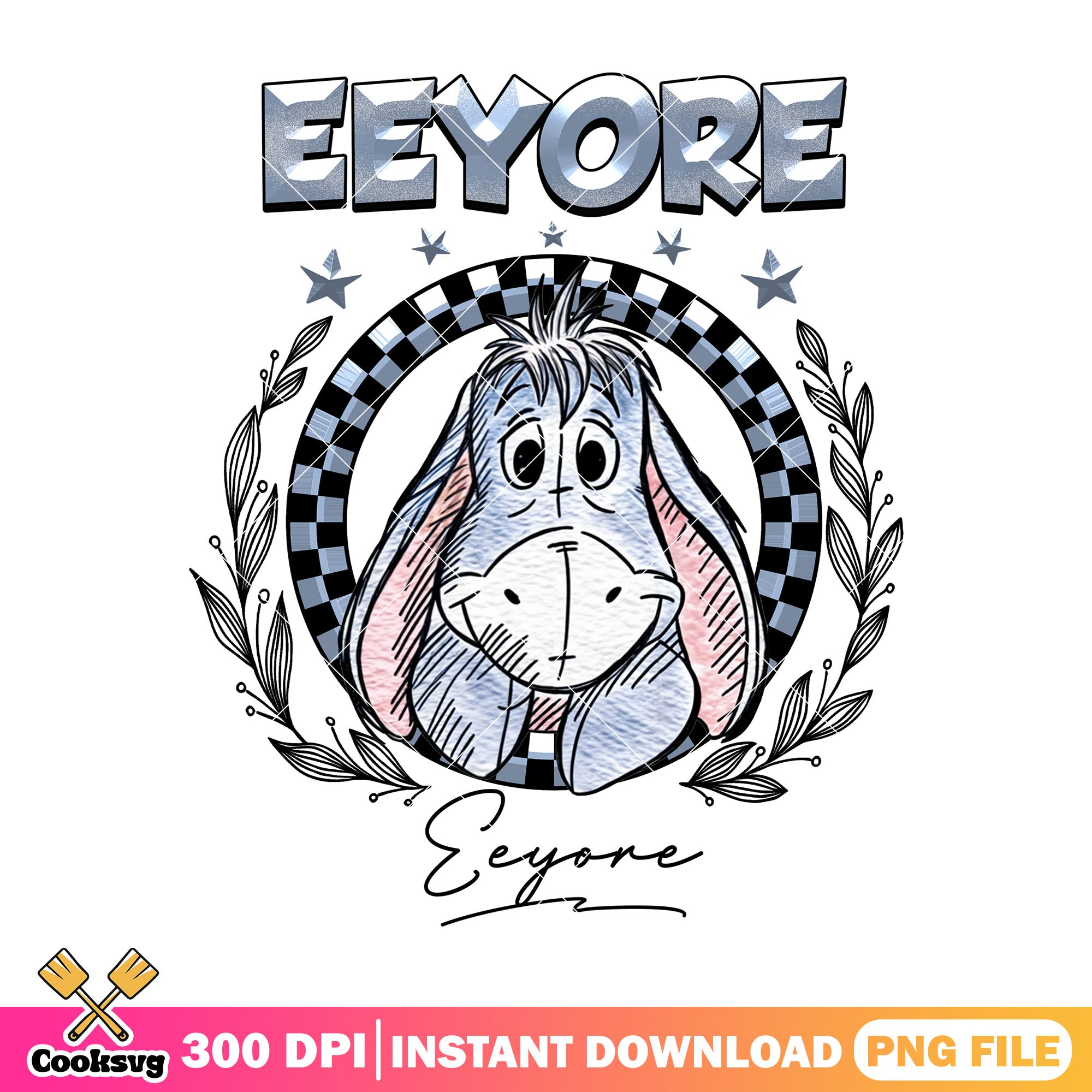 Eeyore signature png, eeyore costume png, disney characters png