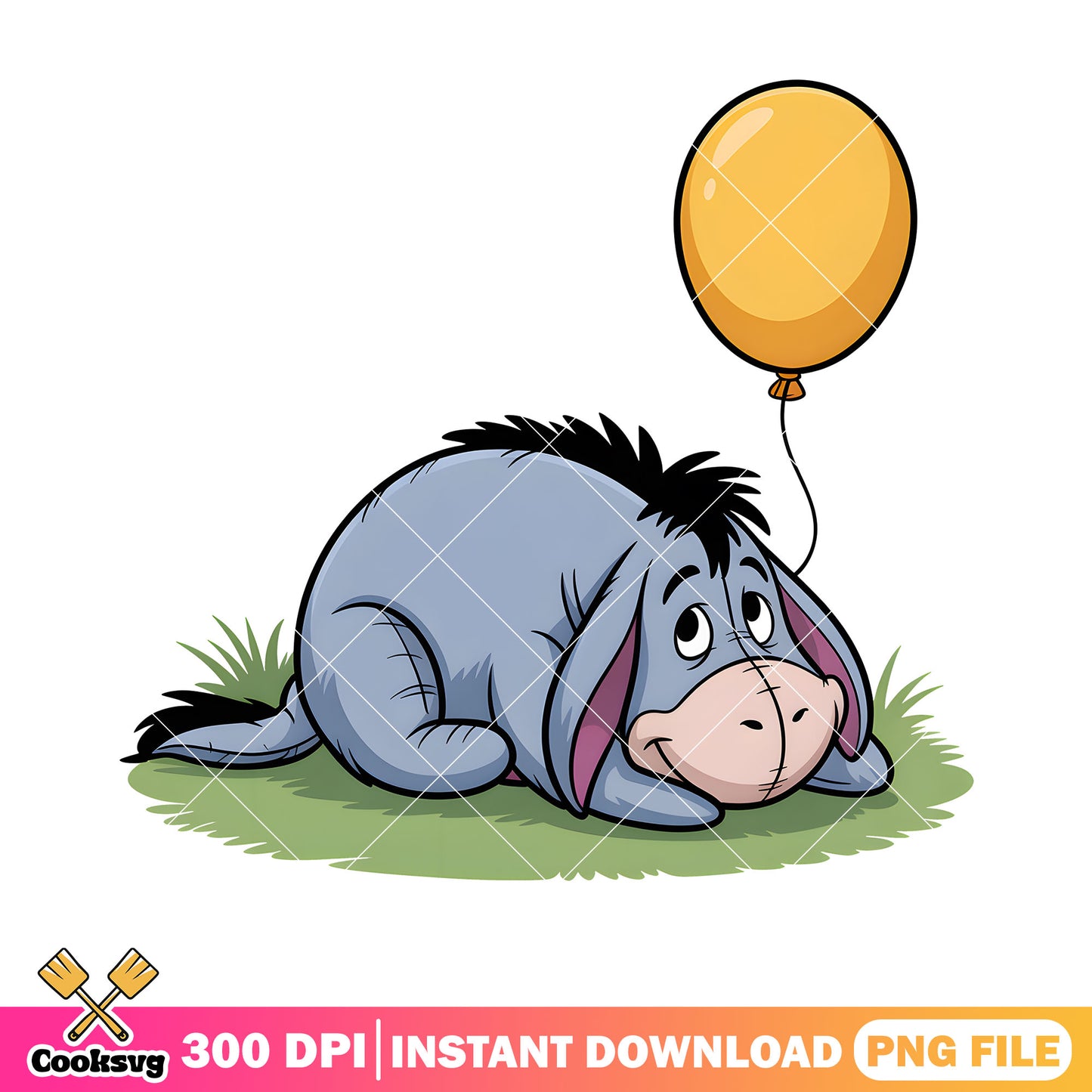Eeyore yellow balloon png, disney eeyore png, disney movie png