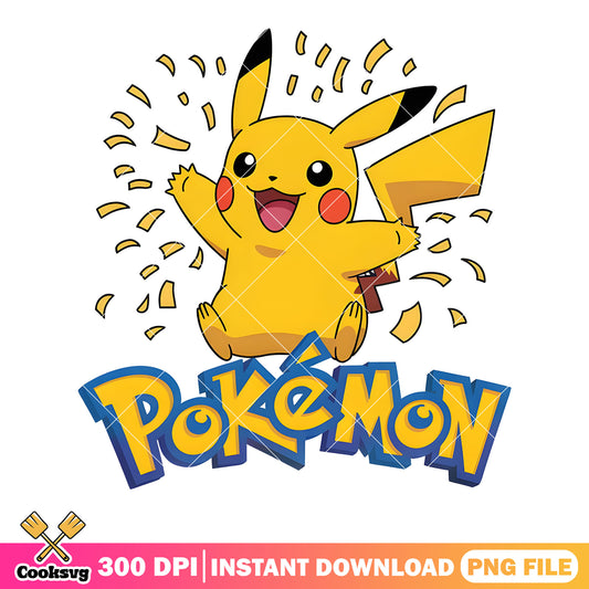 Electric pokemon poster png, pikachu png, pokemon stickers png