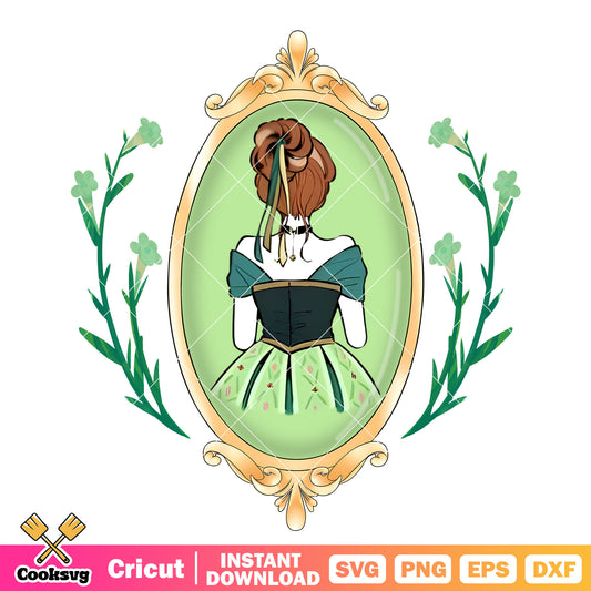 Elegant Princess and Disney Mirror PNG, Disney Princess PNG