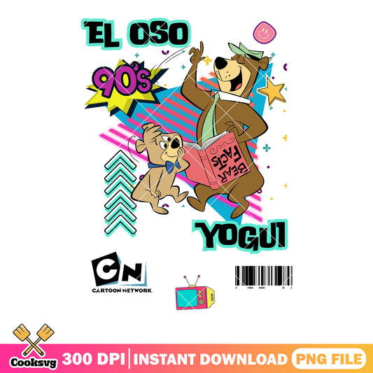 El oso Yogi Bear facts png, 90s style png, Cartoon Network png