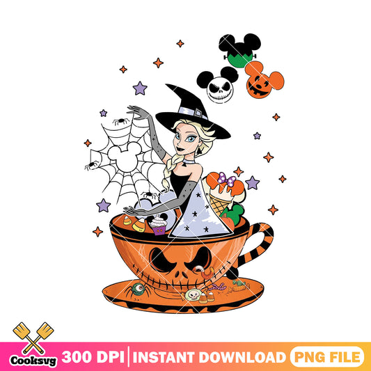 Elsa with halloween outfit png, elsa cute png, halloween princess png