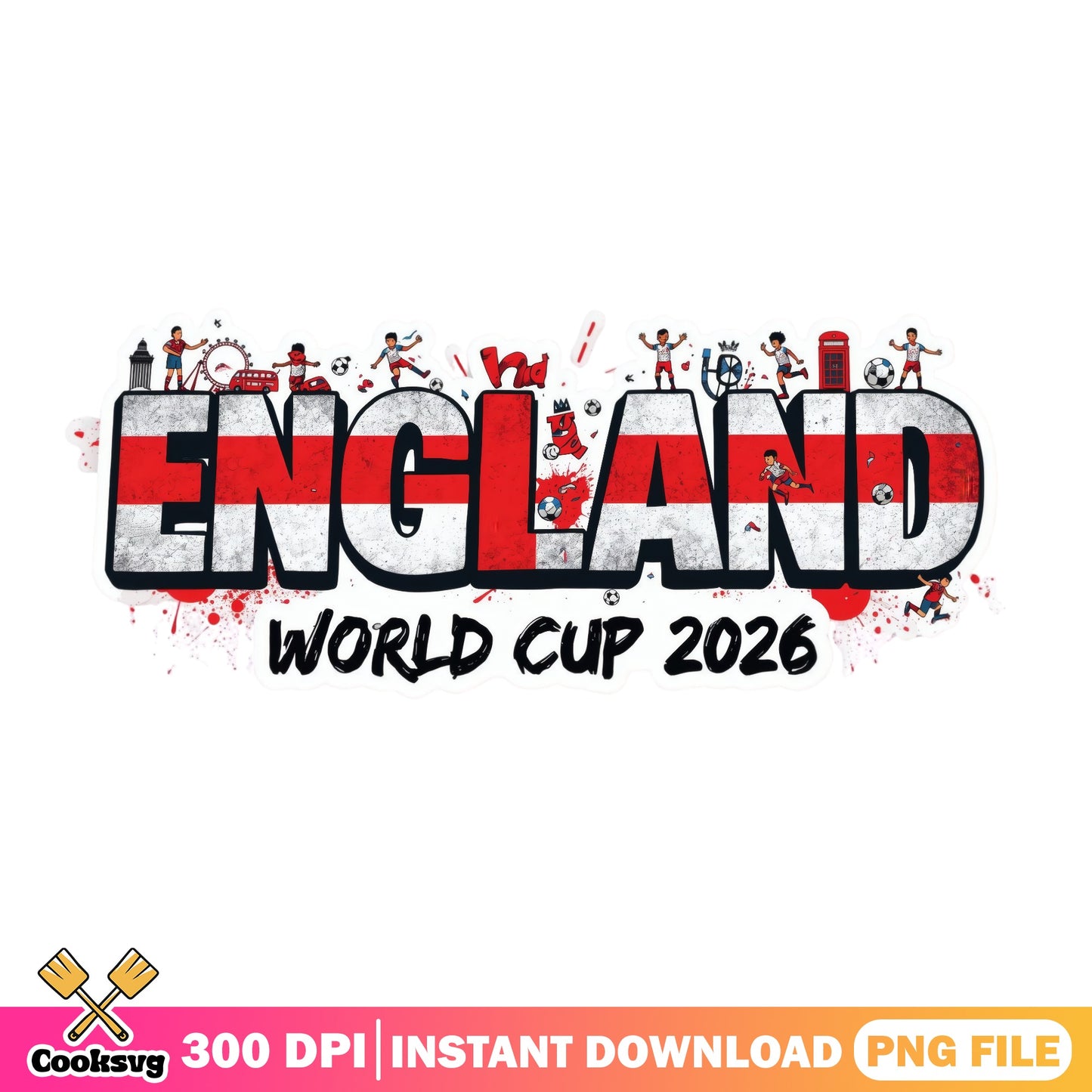 England World Cup 2026 PNG, England Soccer PNG, Football PNG