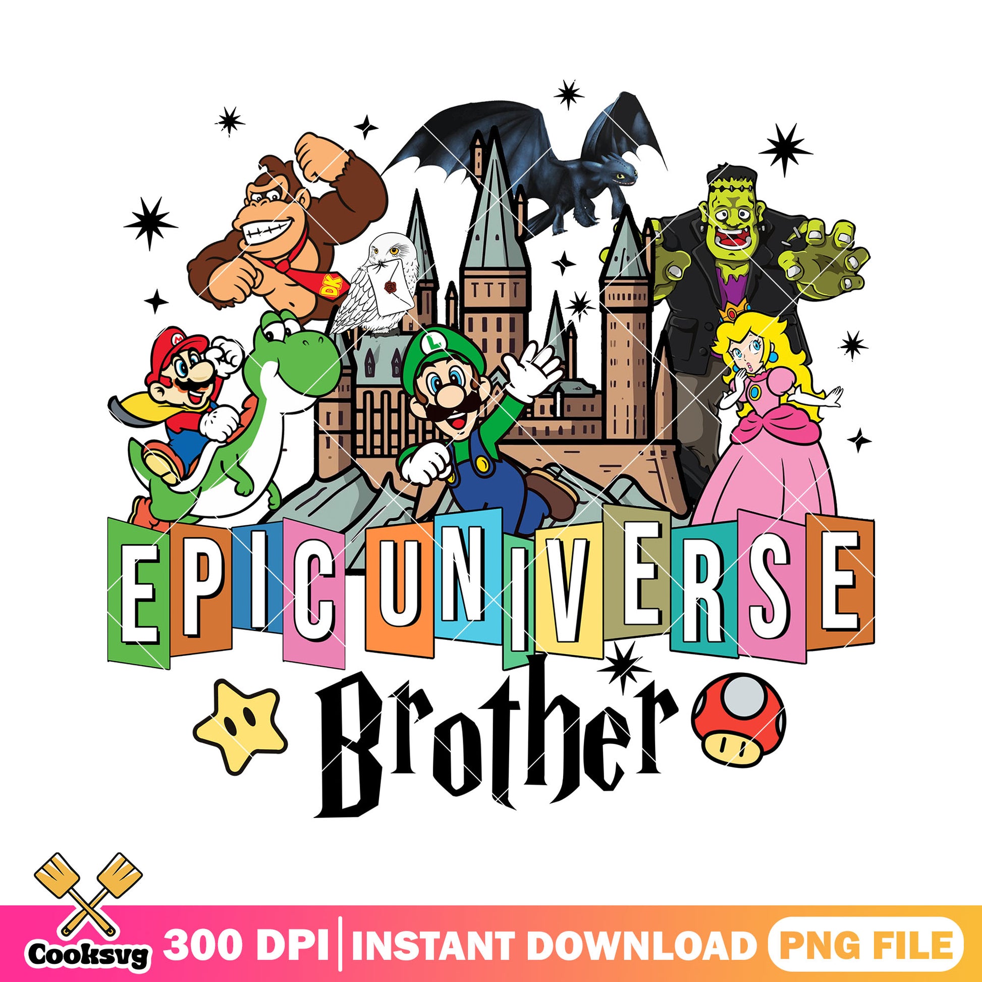 Epic universe brother png, epic universe design png, super mario png