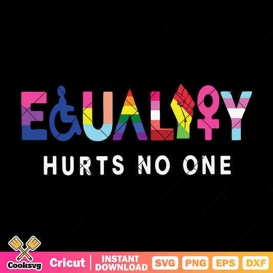 Equality hurts no one svg design, equality quotes​ svg, quote about equality​ svg