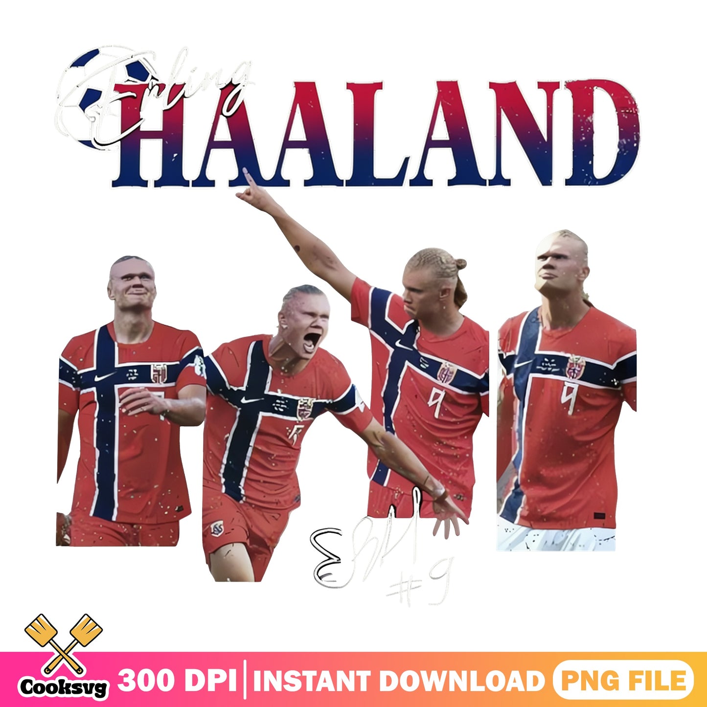 Erling Haaland Norway Soccer Football Fan, Haaland PNG, Soccer PNG