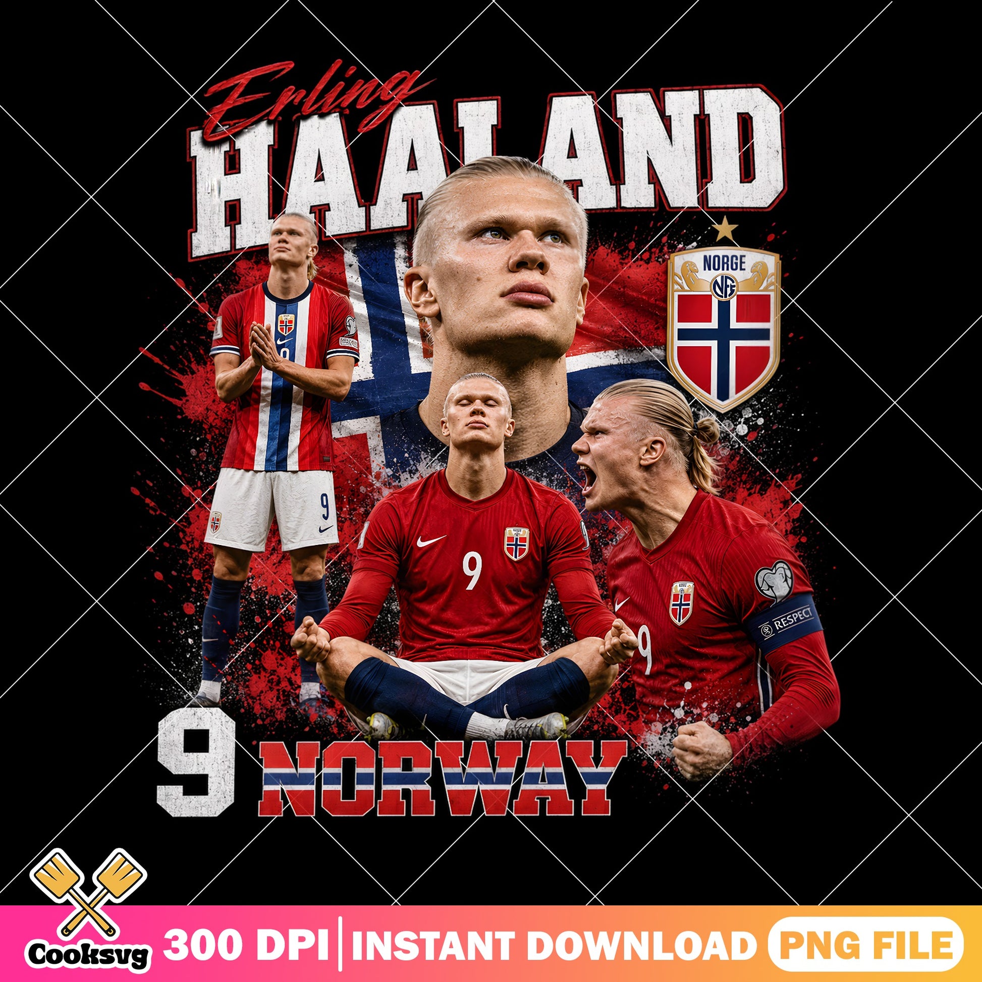 Erling Haaland Norway Soccer PNG, Football Player PNG, Sports PNG