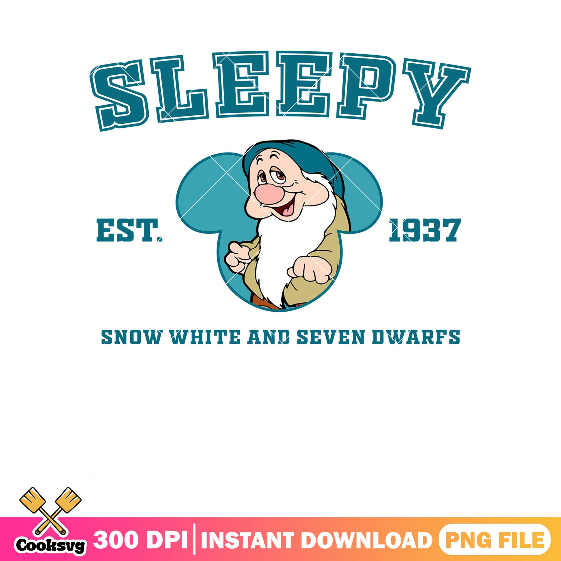 Est 1937 sleepy png, sleepy dwarf​ png, disney movies png