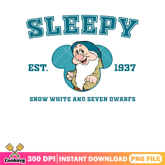 Est 1937 sleepy png, sleepy dwarf​ png, disney movies png