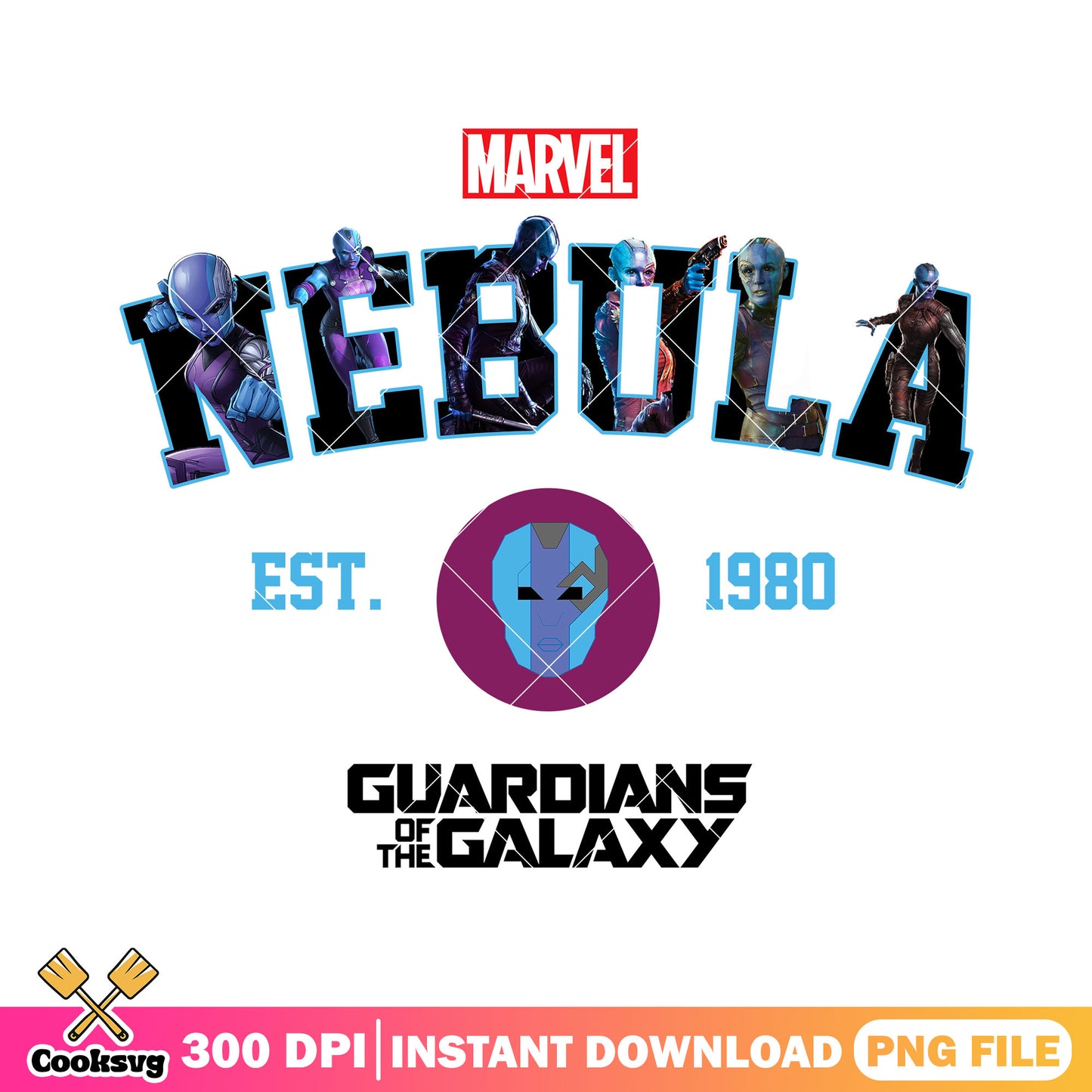 Est 1980 nebula png, nebula marvel png, nebula guardians​ png