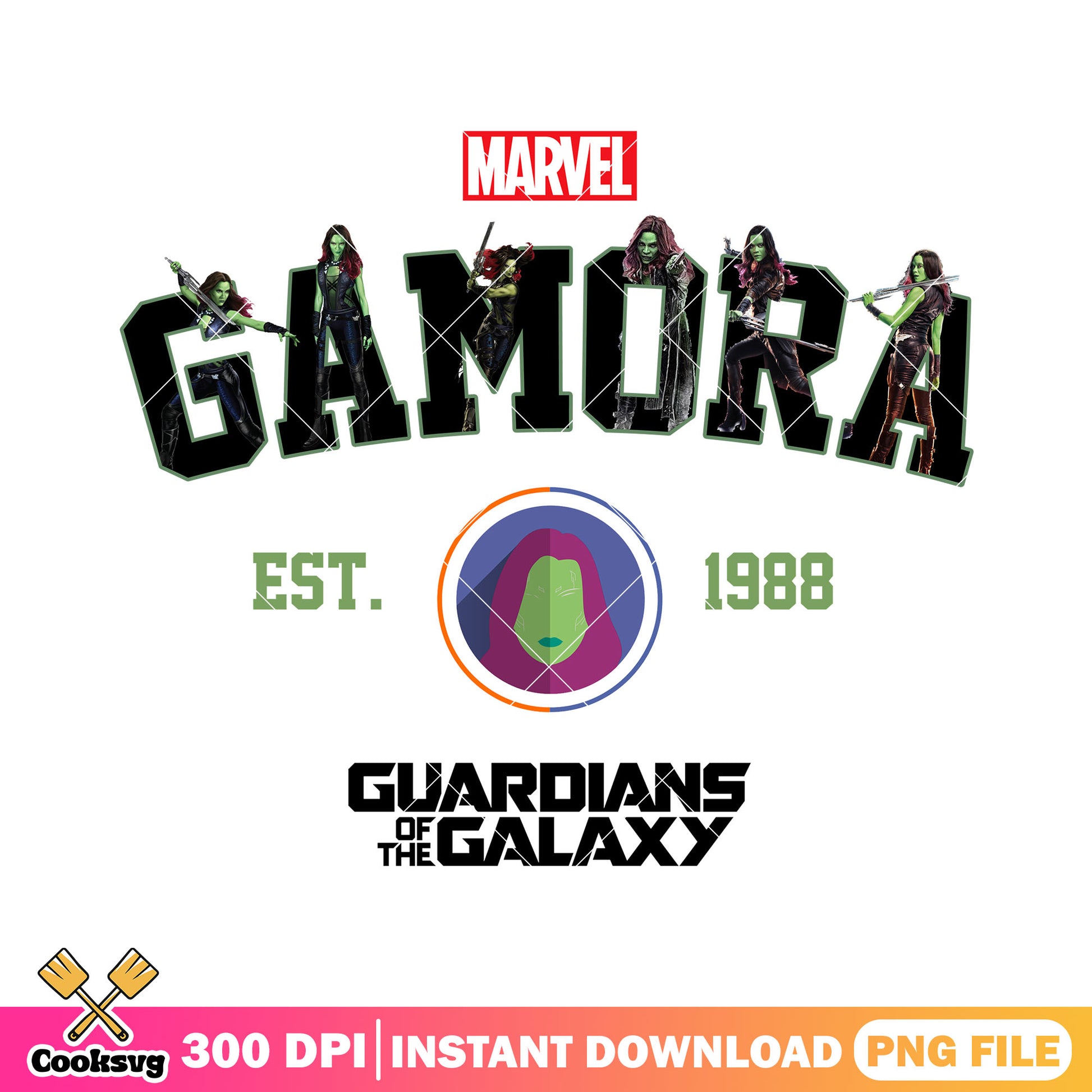 Est 1988 gamora png, gamora costume​ png, gamora marvel​ png