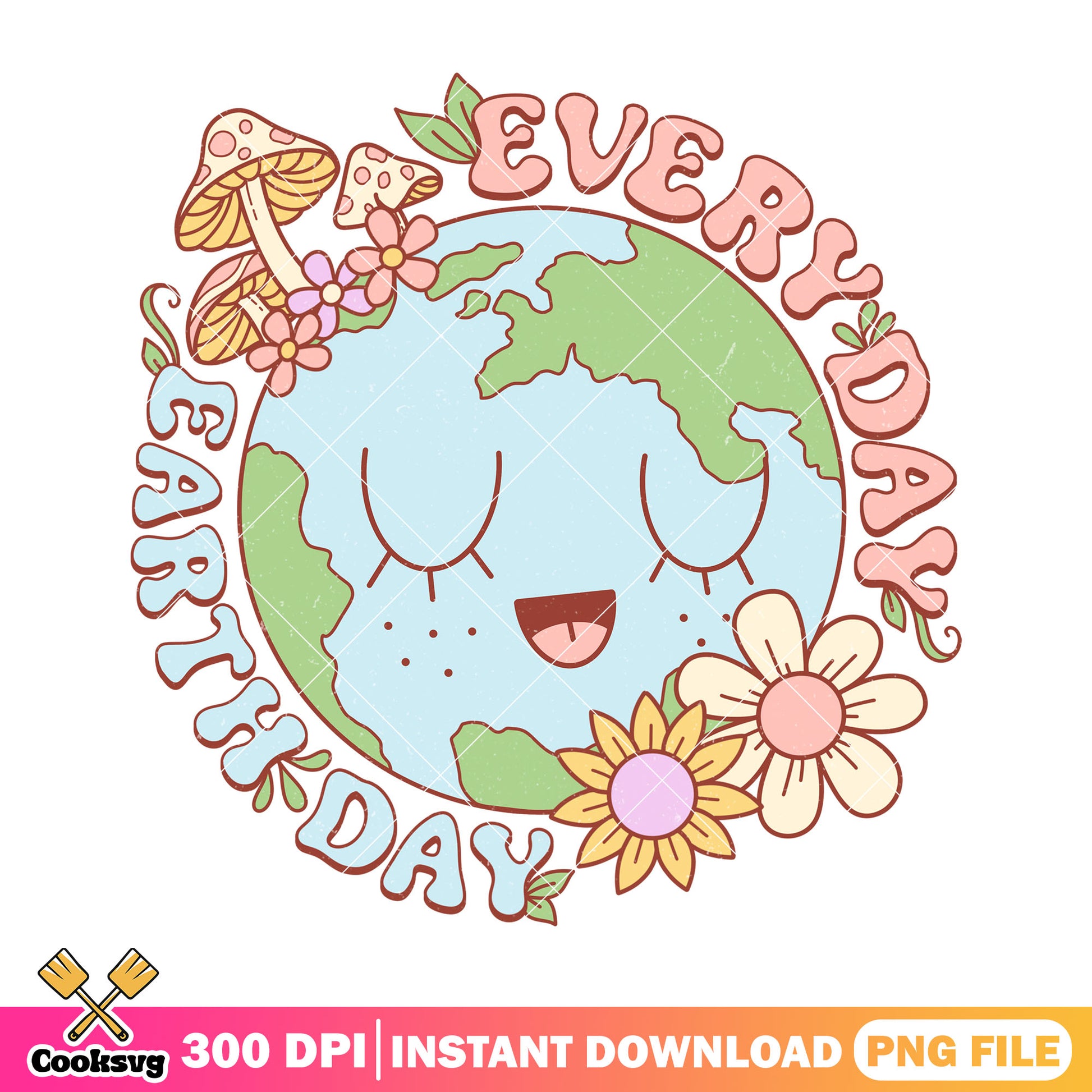 Every day earth day design png, planet png, earth day png