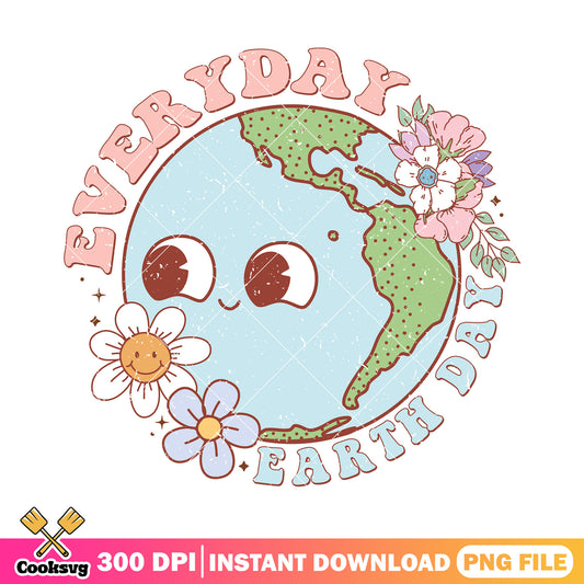 Everyday earth day flower png, earth day quotes png, flowers png