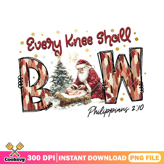 Every knee shall raw png, merry christmas png, santa claus png