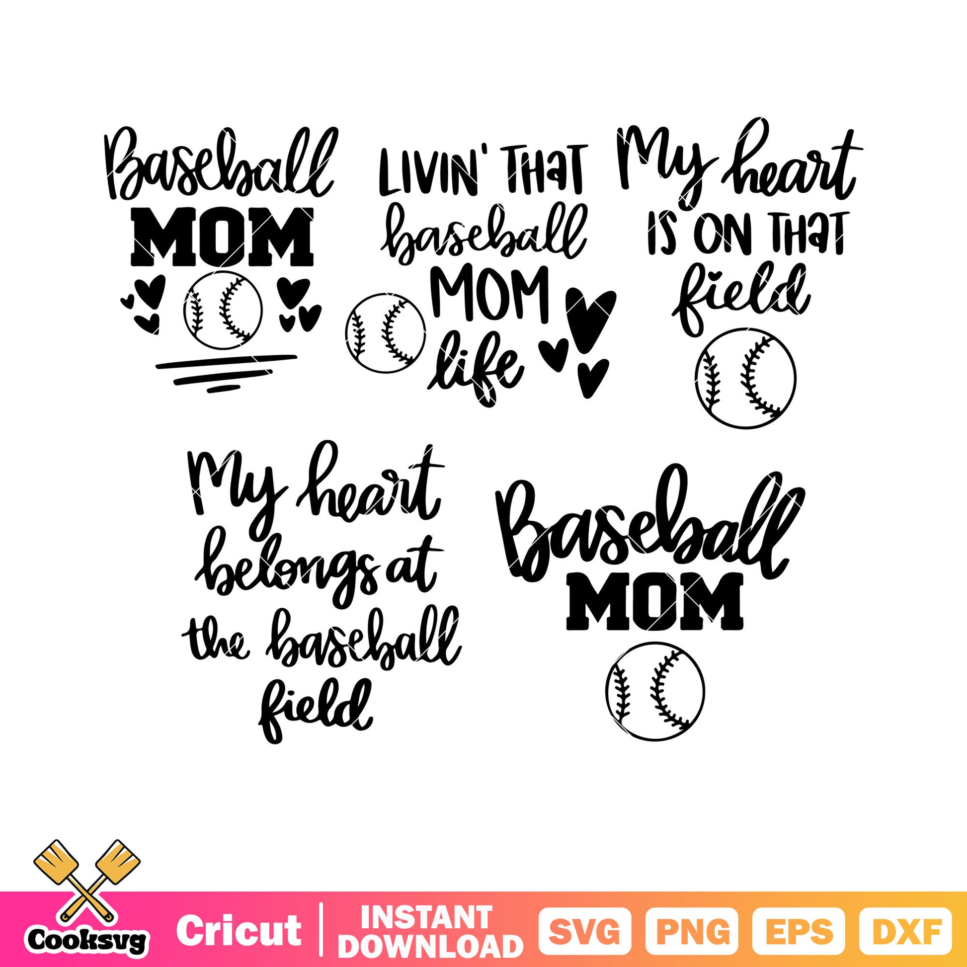 Every title for a day svg, baseball mom svg, living that baseball mom life svg
