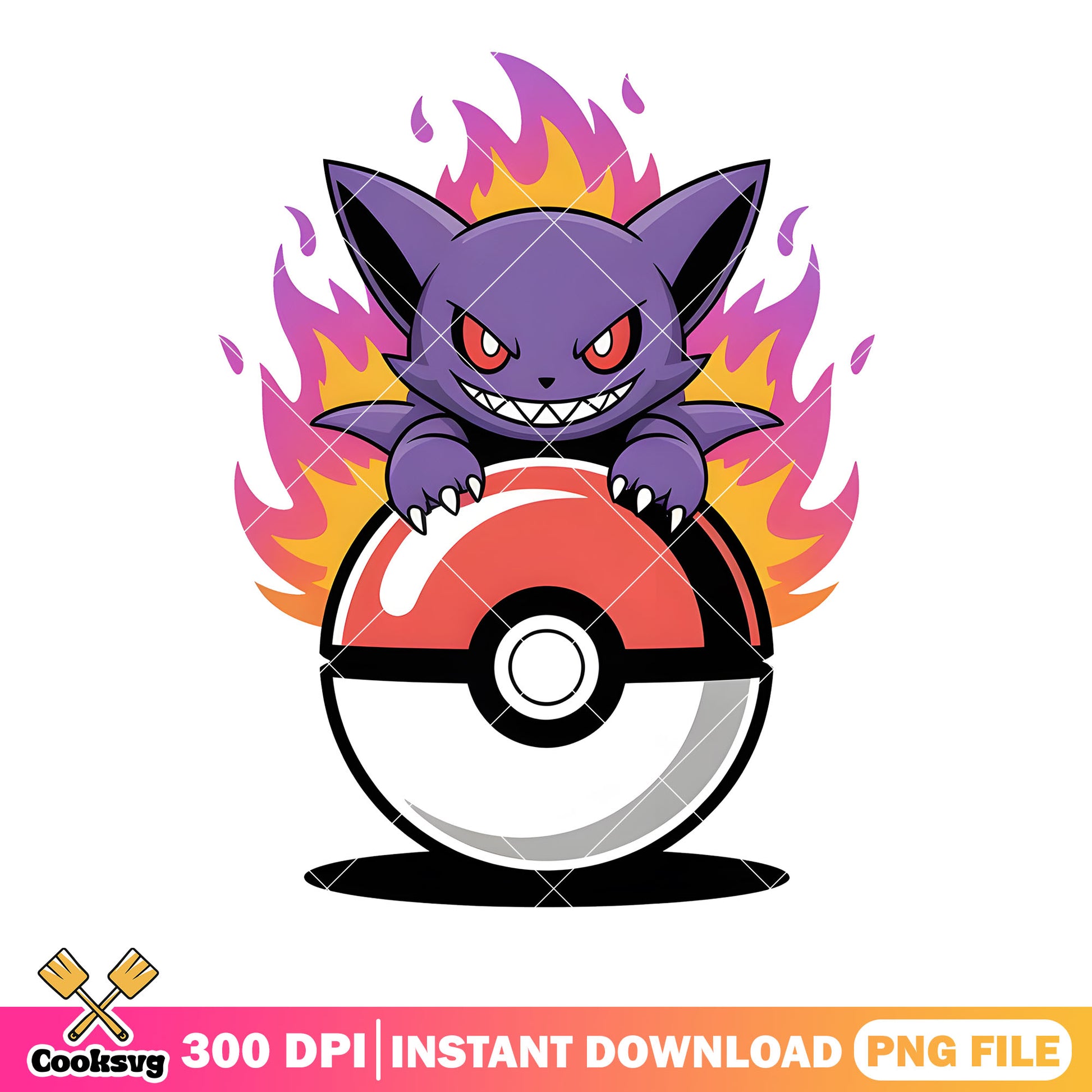 Evil gengar face pokeball png, pokemon gengar png, pokeball png