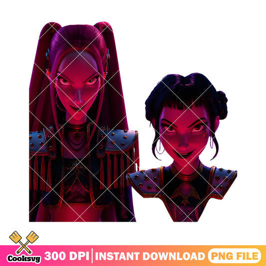 Evil zoey mira png, mira huntrix png, zoey kpop png