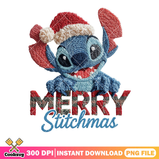 Experiment 626 xmas png, merry christmas png, stitch teddy bear​ png