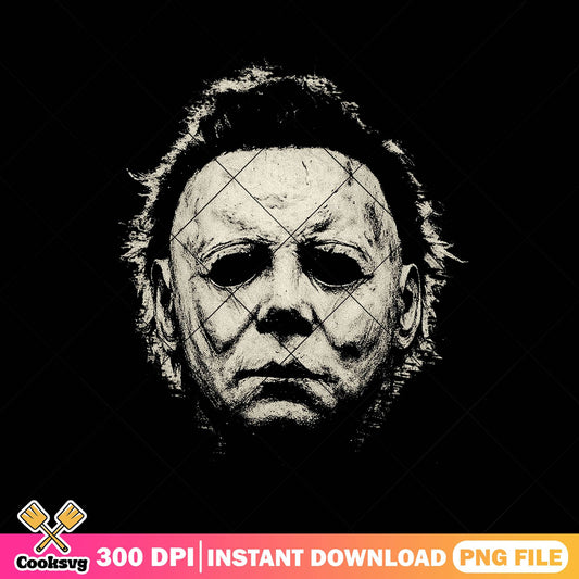 Face michael design png, horror film png, halloween spirit png