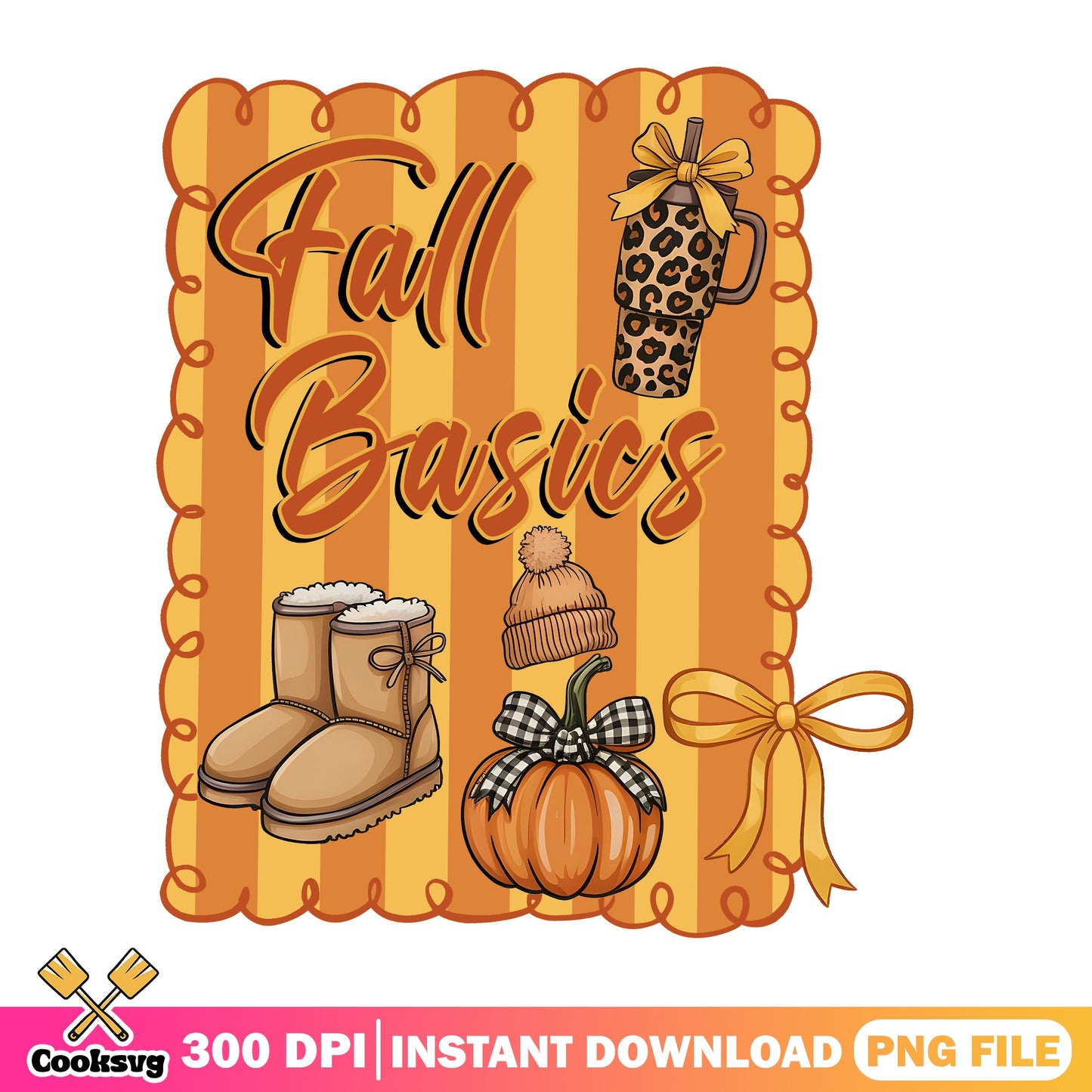 Fall Basics PNG, Autumn Pumpkin Stanley Cup PNG, Fall PNG