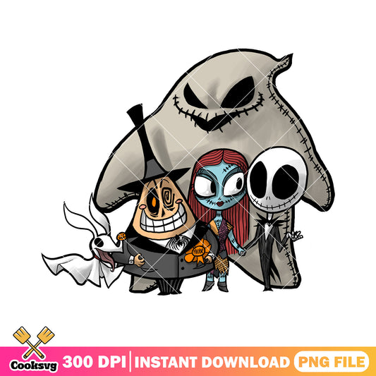 Family jack design png, halloween happy png, disney cartoon png