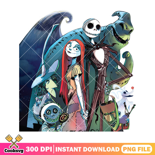 Family of jack design png, disney cartoon png, halloween disney png