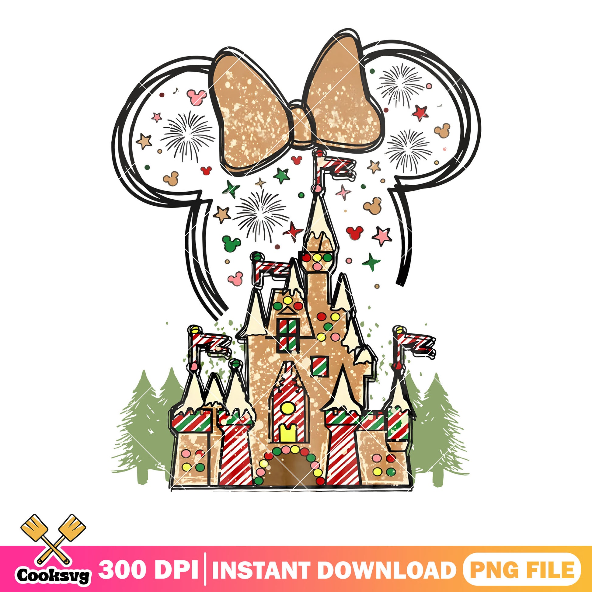 Fan art christmas disney png, mickey and friends png, disney castle png