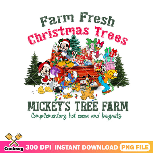 Farm fresh christmas trees mickey png