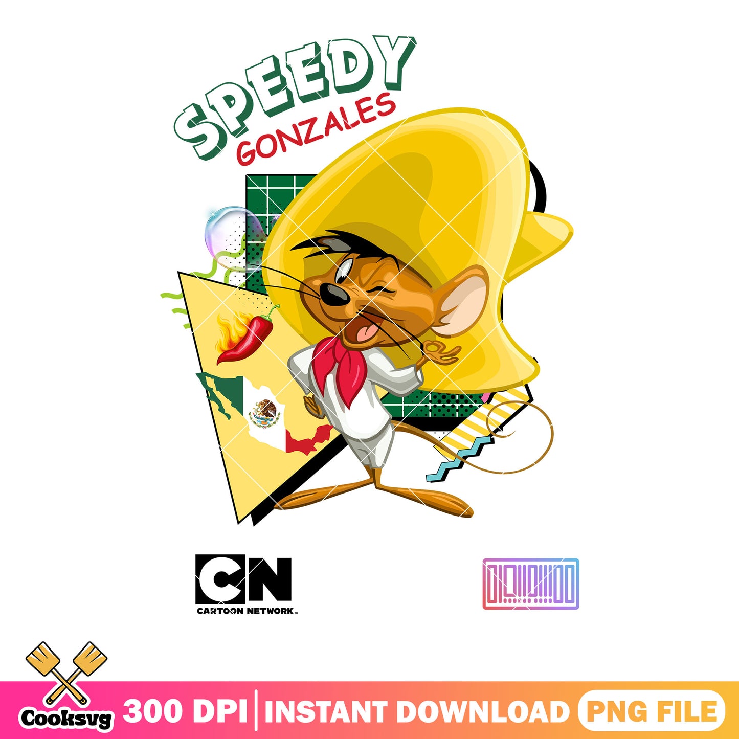 Fastest Mouse Gonzales png, Looney Tunes png, Mexican vibes  png