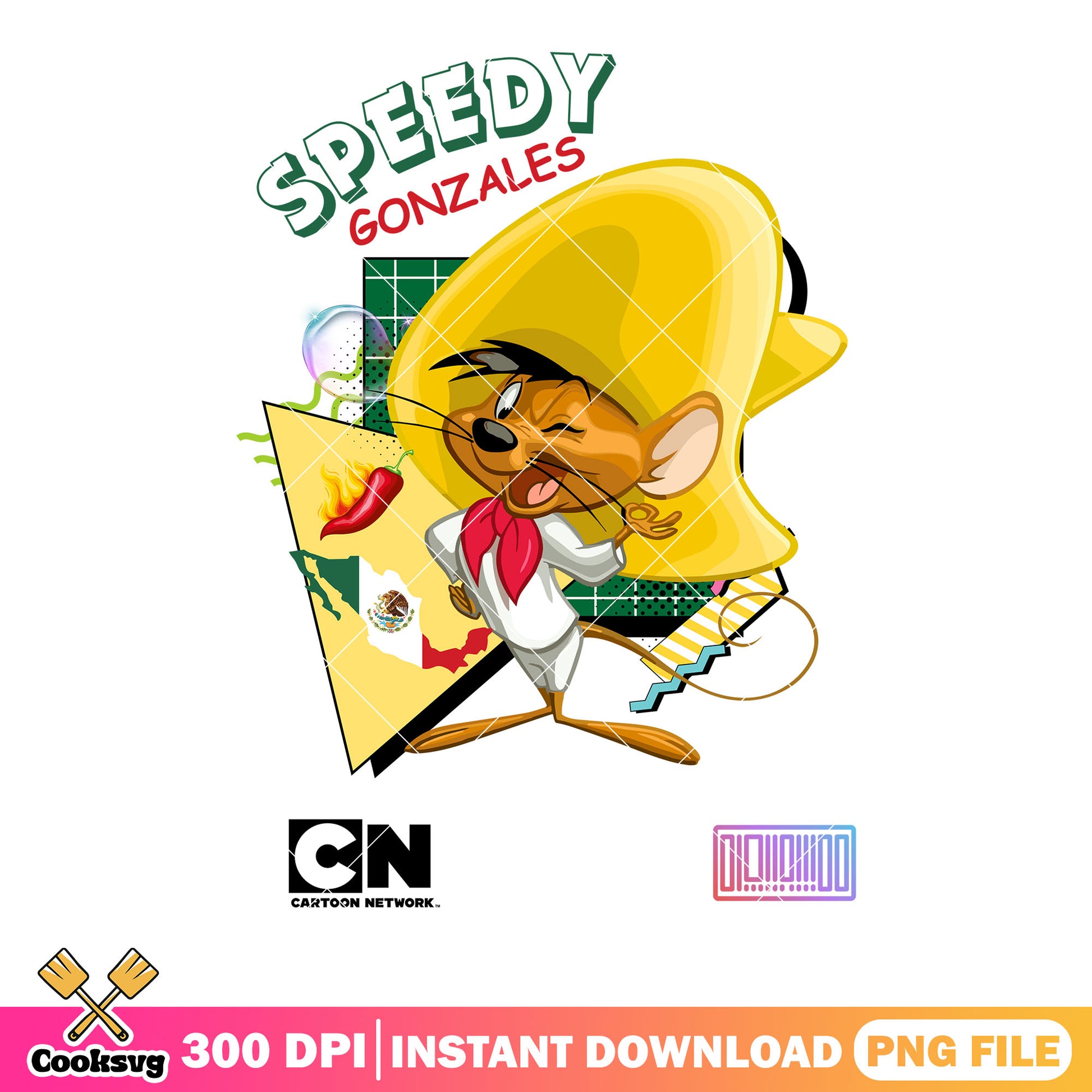 Fastest Mouse Gonzales png, Looney Tunes png, Mexican vibes  png
