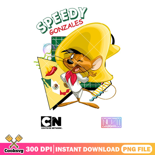 Fastest Mouse Gonzales png, Looney Tunes png, Mexican vibes  png