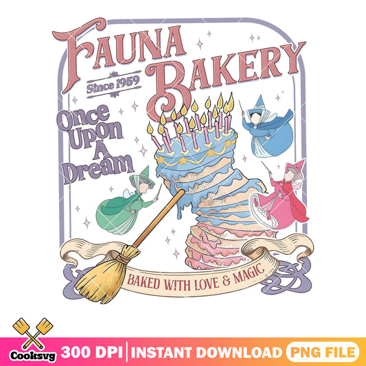 Fauna since bakery png, happy birthday png, sleeping beauty png