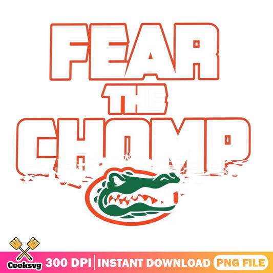 Fear The Chomp Florida Gators PNG, Gators Football PNG, NCAA PNG